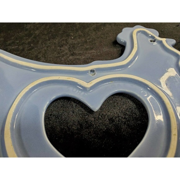 TREASURE CRAFT ROOSTER 🐓 TRIVET HOT PLATE COUNTRY FARMHOUSE RUSTIC CORNING BLUE - Picture 9 of 12